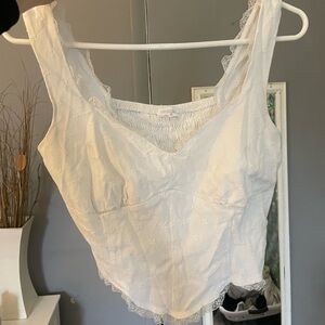 Sienna Sky Cream Smocked Tube Top